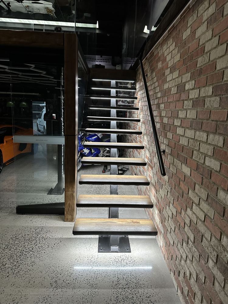LED-lit feature staircase